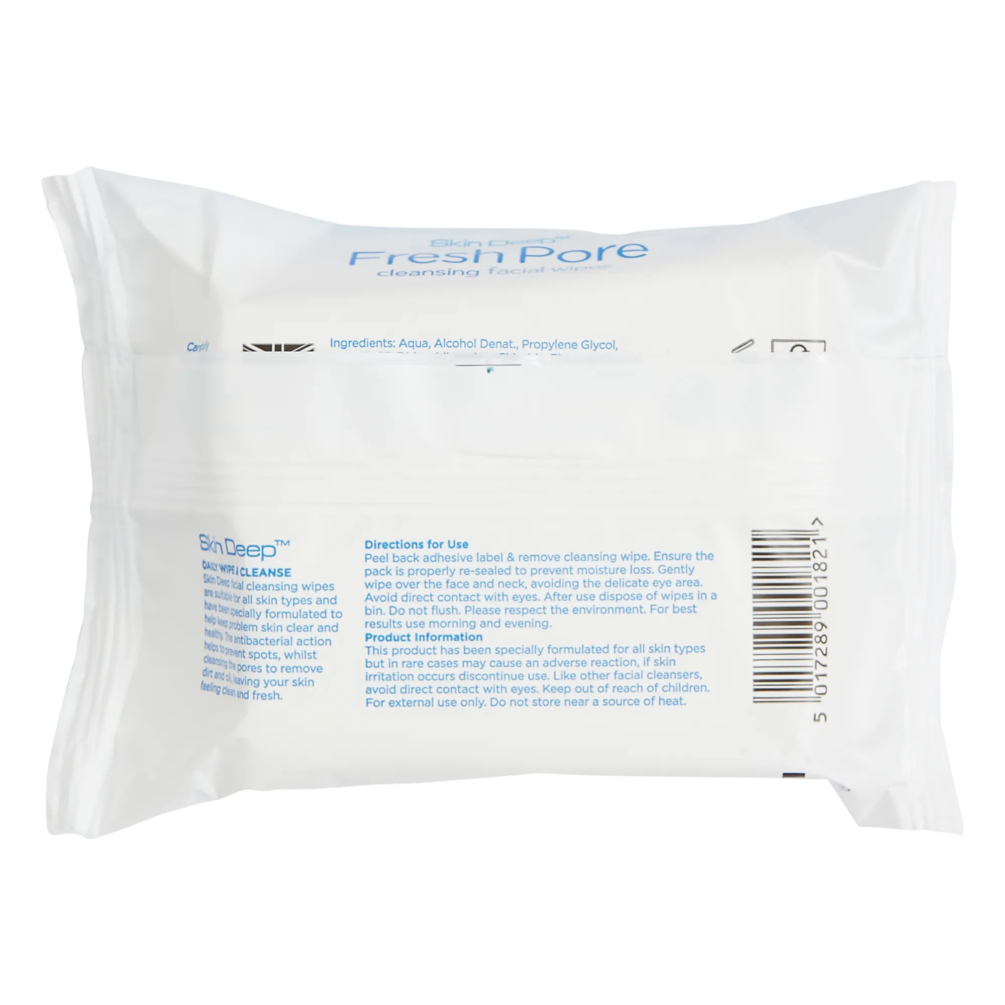 Skin Deep Pore Cleansing Facial Wipes 25's