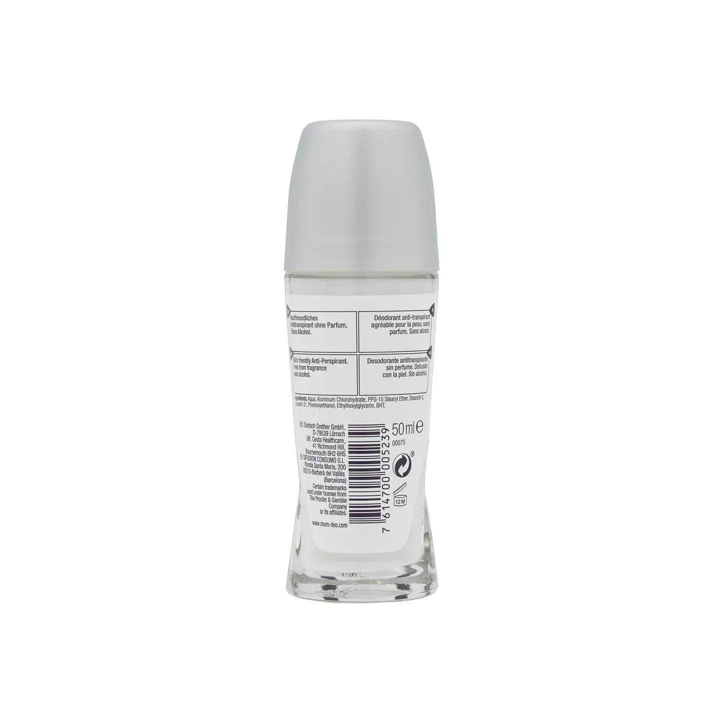 Mum Unperfumed Deodorant Roll-On 50ml