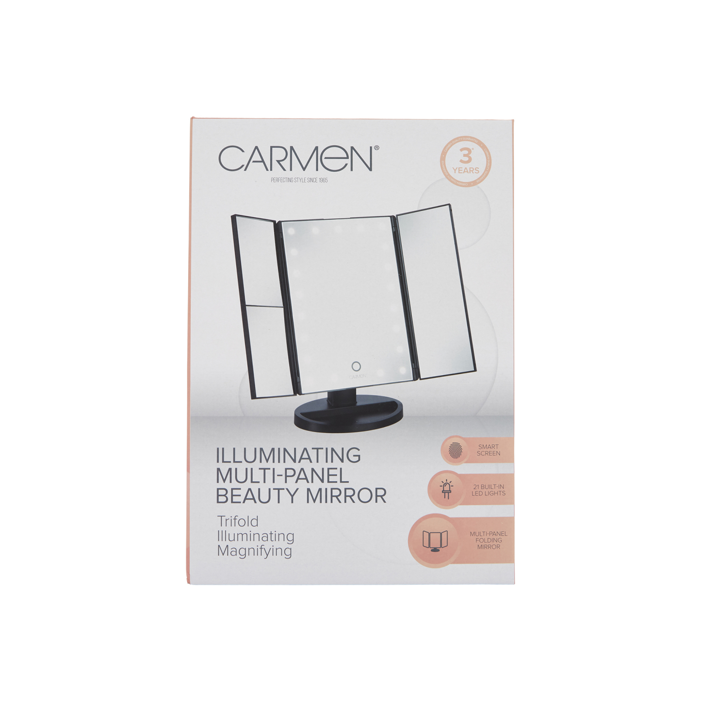 Carmen Illuminating Multi-Panel Beauty Mirror