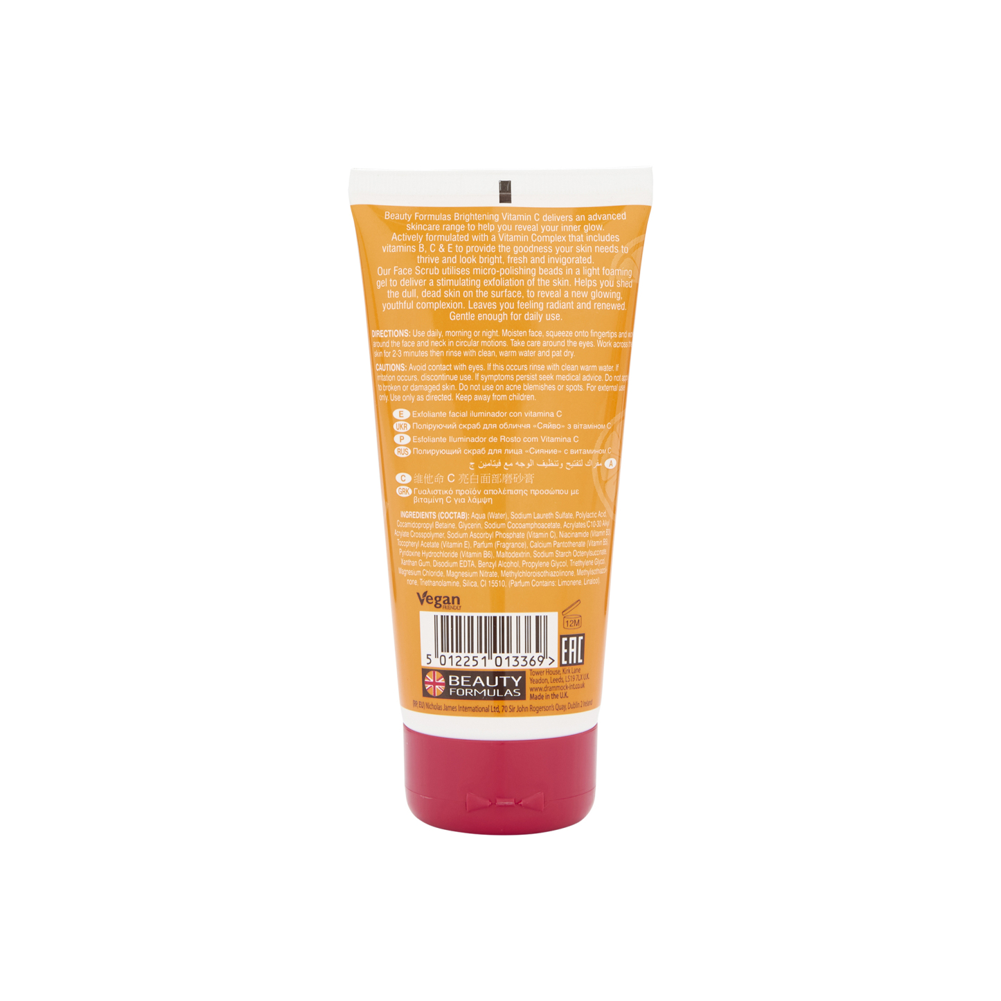 Beauty Formulas Brightening Vitamin C Micro-Polishing Facial Scrub 150ml