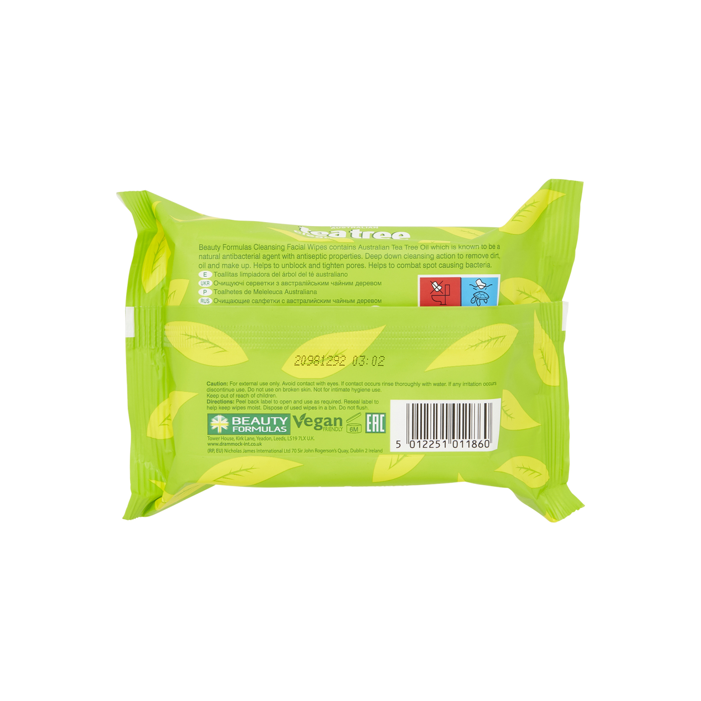 Beauty Formulas Teatree Cleansing Wipes 30's