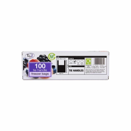 Tidyz Freezer Bags With Tie Handle 100'S