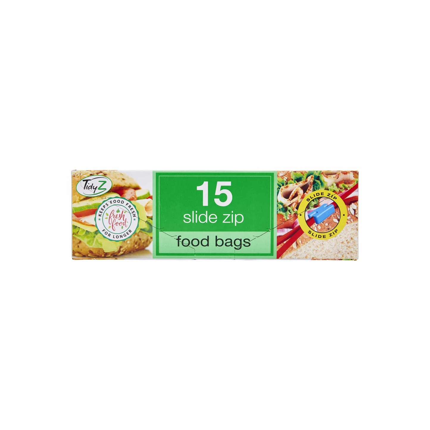 Tidyz Food Bags Slide Zip 15'S
