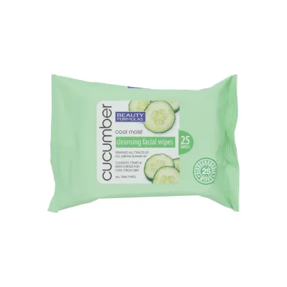 Beauty Formulas Cool Cucumber Moist Cleansing Facial Wipes