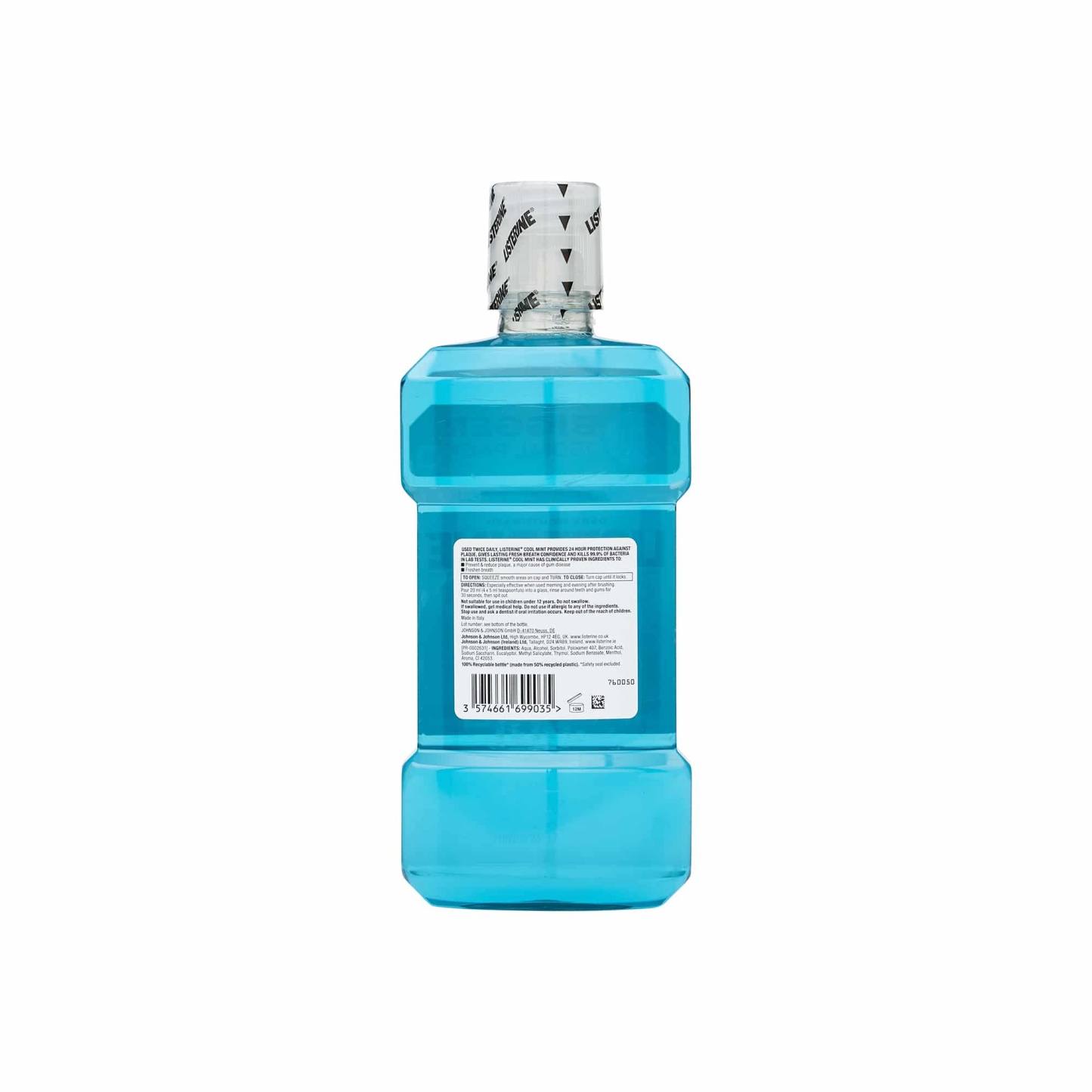 Listerine Essentials Cool Mint Mouthwash 750ml