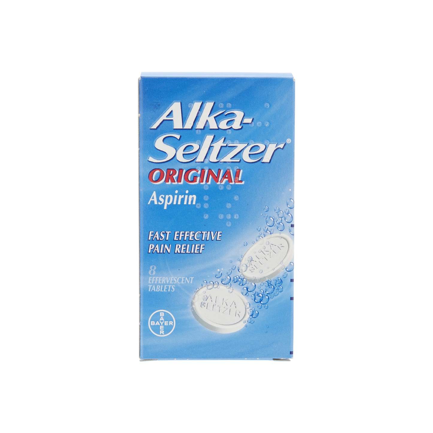 Alka Seltzer Original Aspirin 8 Effervescent Tablets
