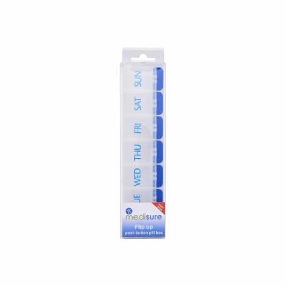 Medisure Flip Up Push Button Pill Box