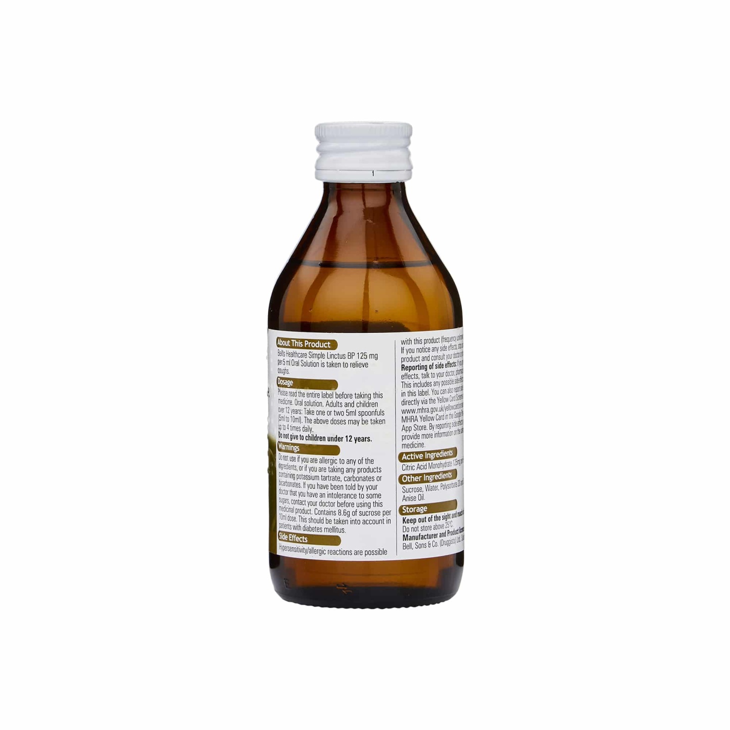 Bells Healthcare Simple Linctus Oral Solution 200Ml