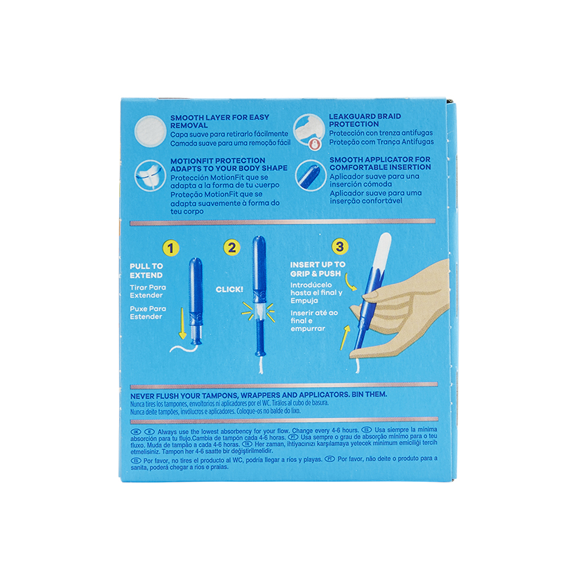 Tampax Pearl Compak Regular Tampons With Applicator x16
