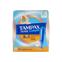 Tampax Pearl Compak Super Plus Tampons With Applicator x16