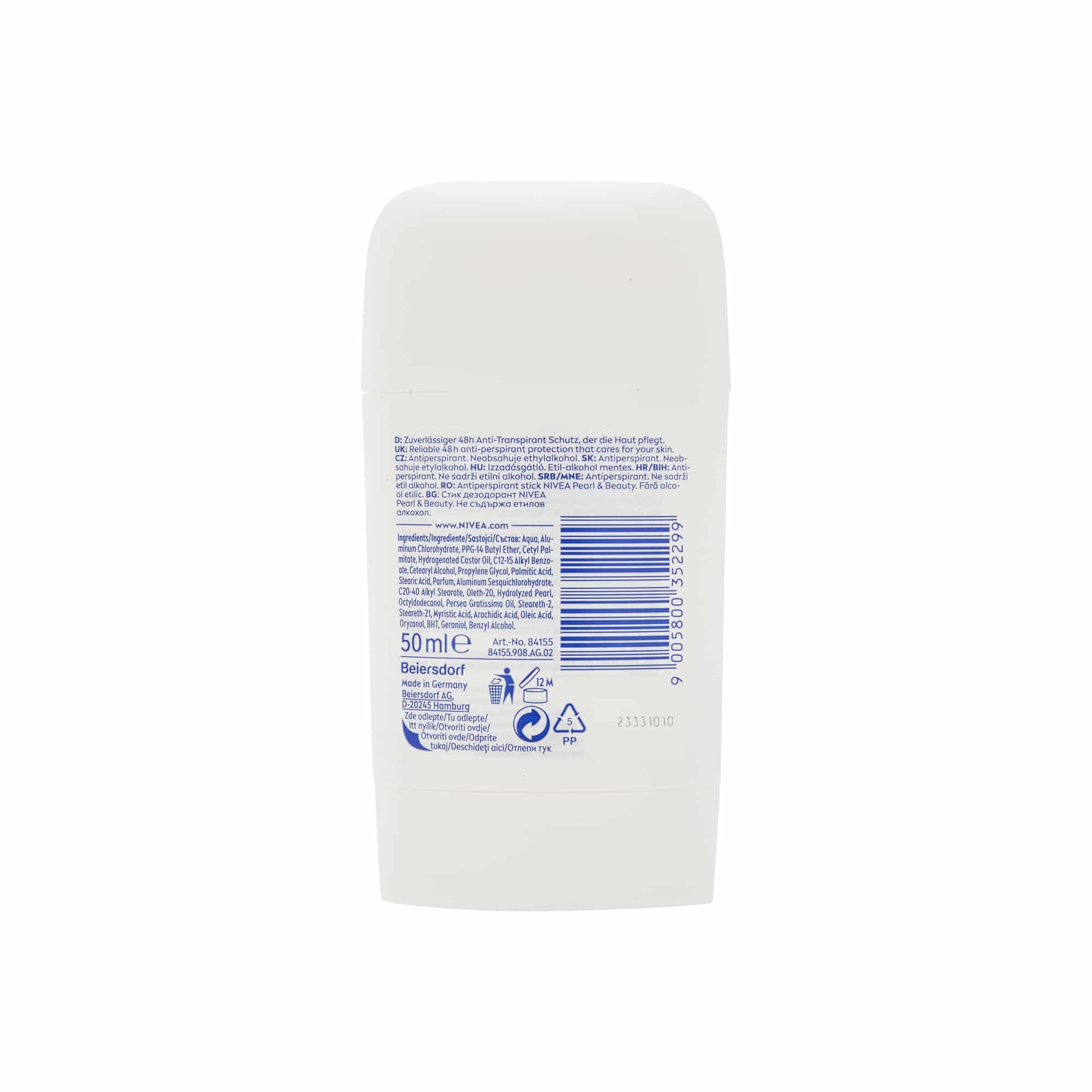 Nivea Anti-Perspirant Pearl & Beauty Stick 50Ml