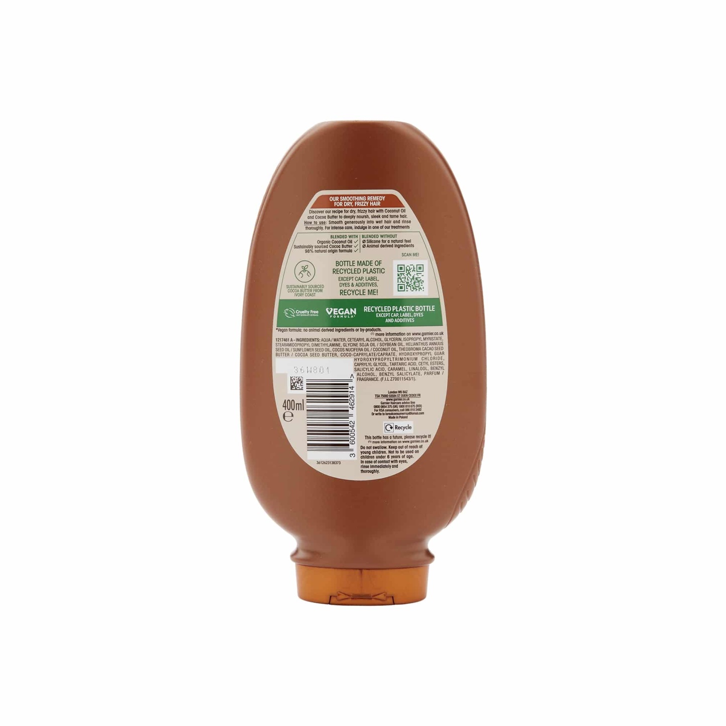 Garnier Ultimate Blends Smoothing Conditioner Coconut Oil & Cocoa Butter 400Ml