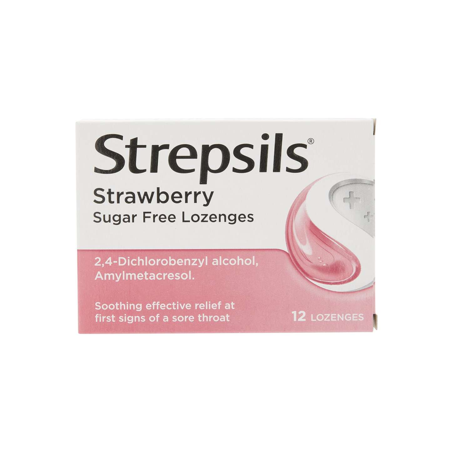 Strepsils Strawberry Sugar Free 12'S
