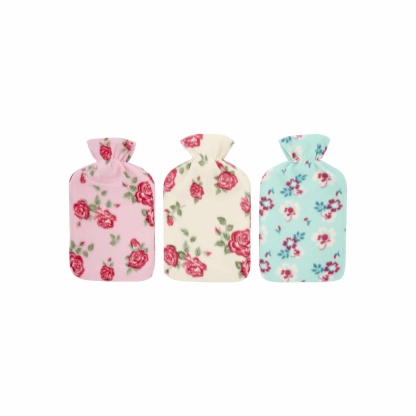 Fleece Floral Cover Hot Water Bottle