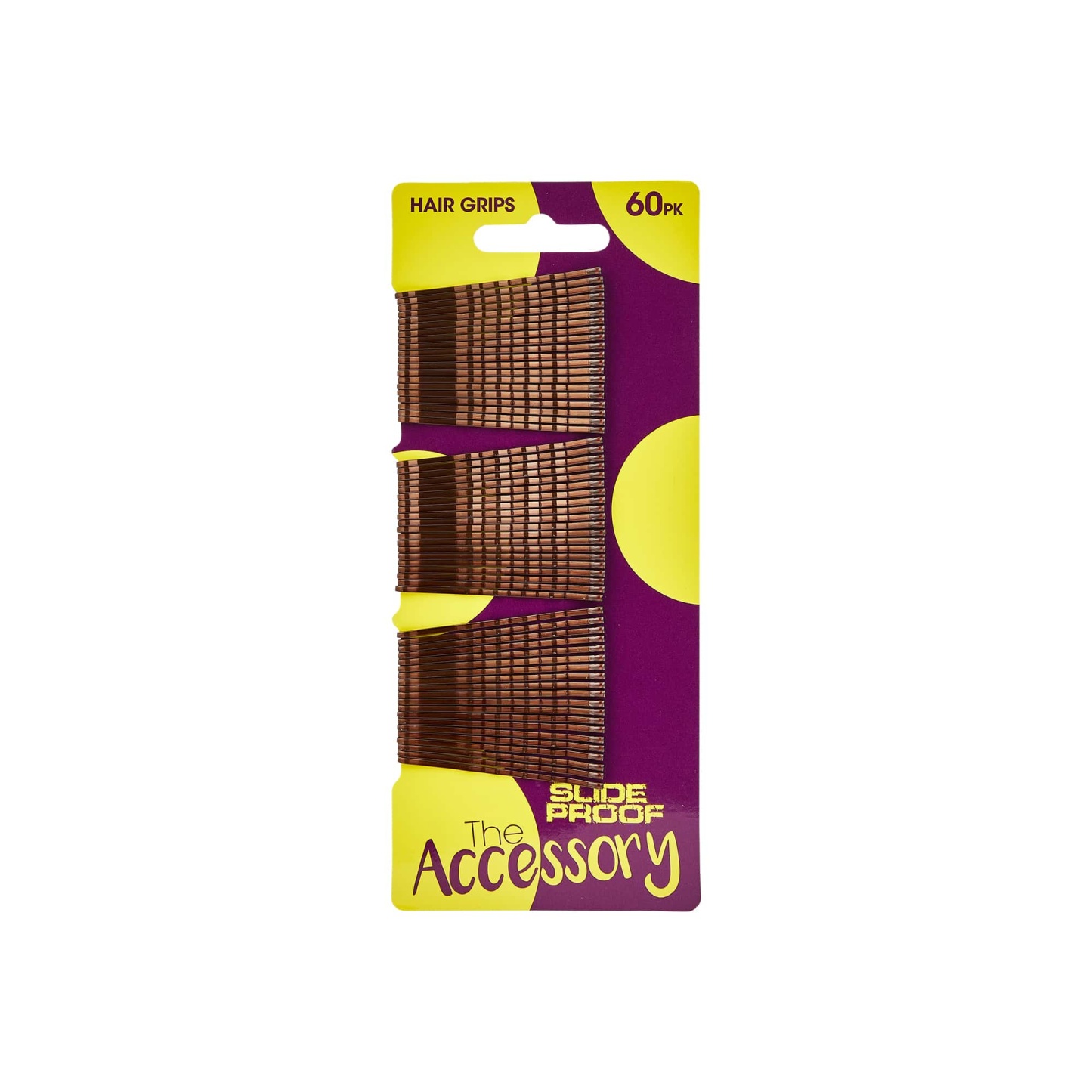 The Accessory Brown Hair Grips 60pk