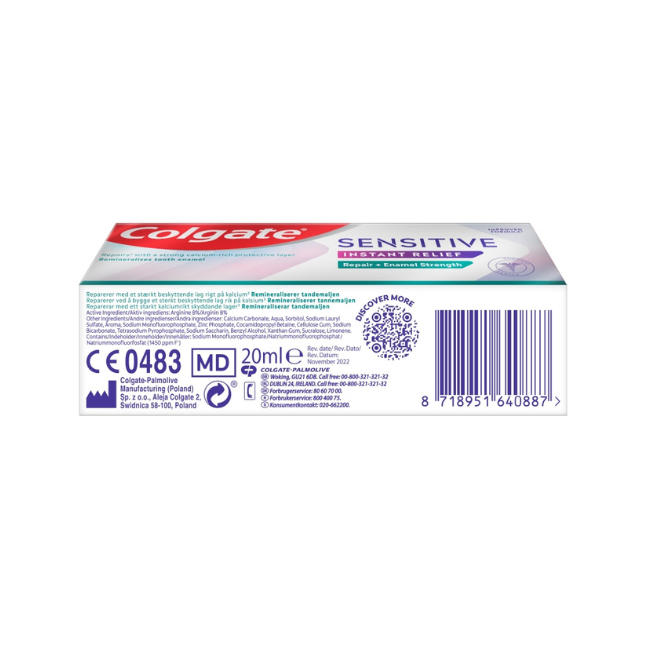 Colgate Pro Relief Sensitive Travel Size Toothpaste 20ml