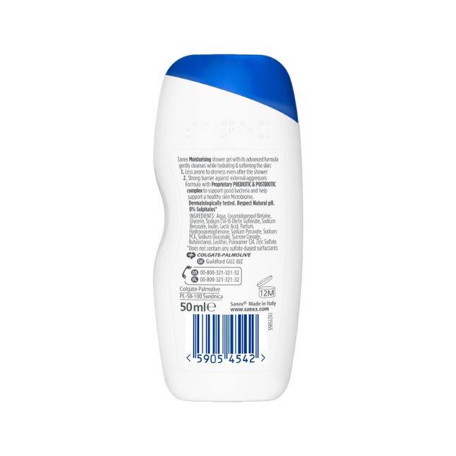 Sanex Moisturising Shower Gel Travel Size 50ml