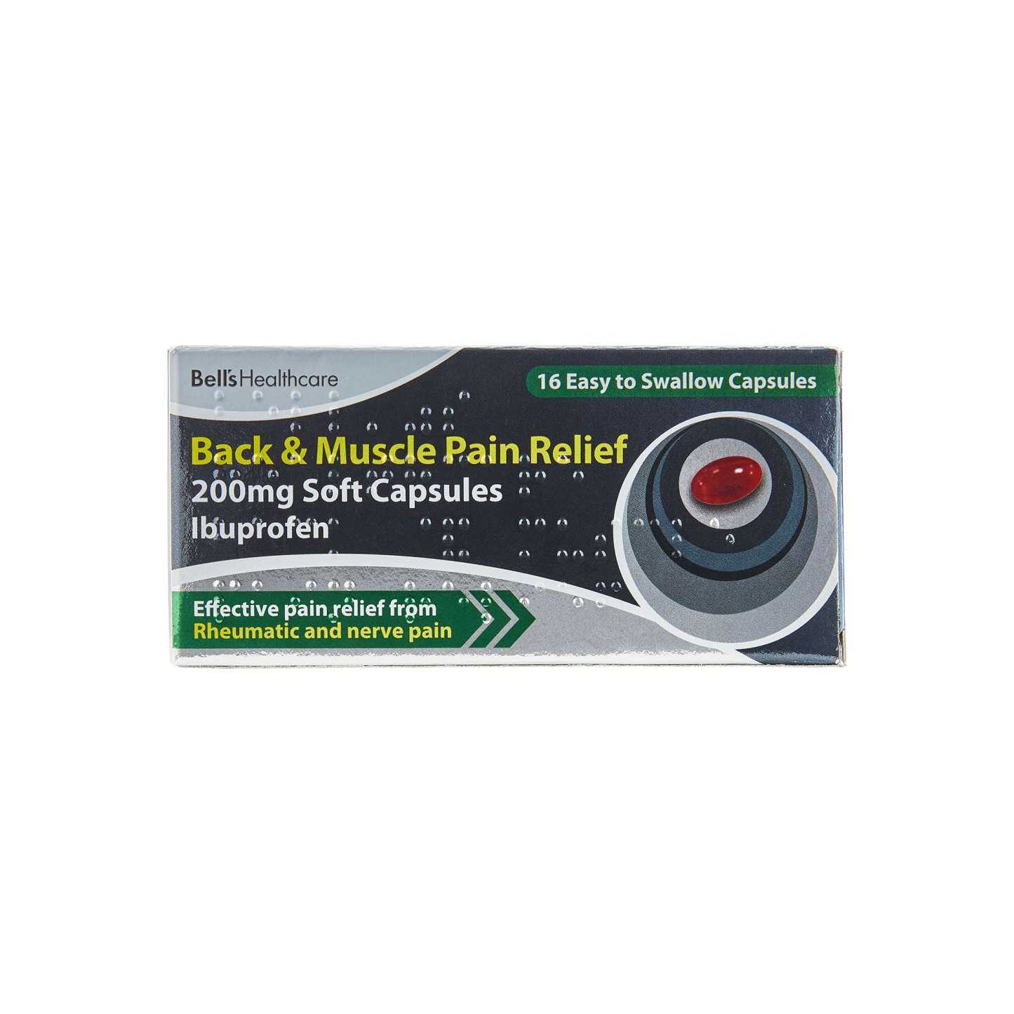 Back & Muscle Pain Relief 200mg Soft Capsules Ibuprofen