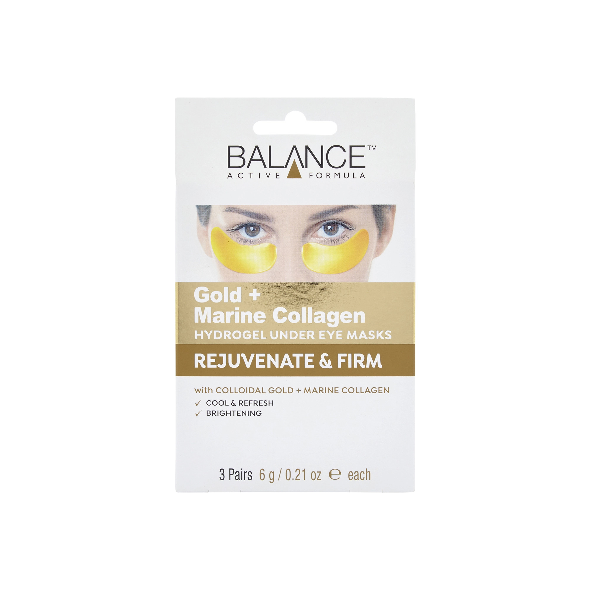 Photos - Cream / Lotion Balance Active Formula Gold + Marine Collagen Under Under Eye Masks 3'S