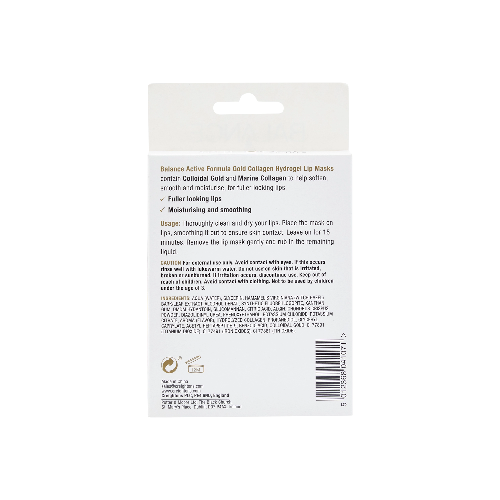 Balance Active Formula Gold + Marine Collagen Lip Masks Pack of 2