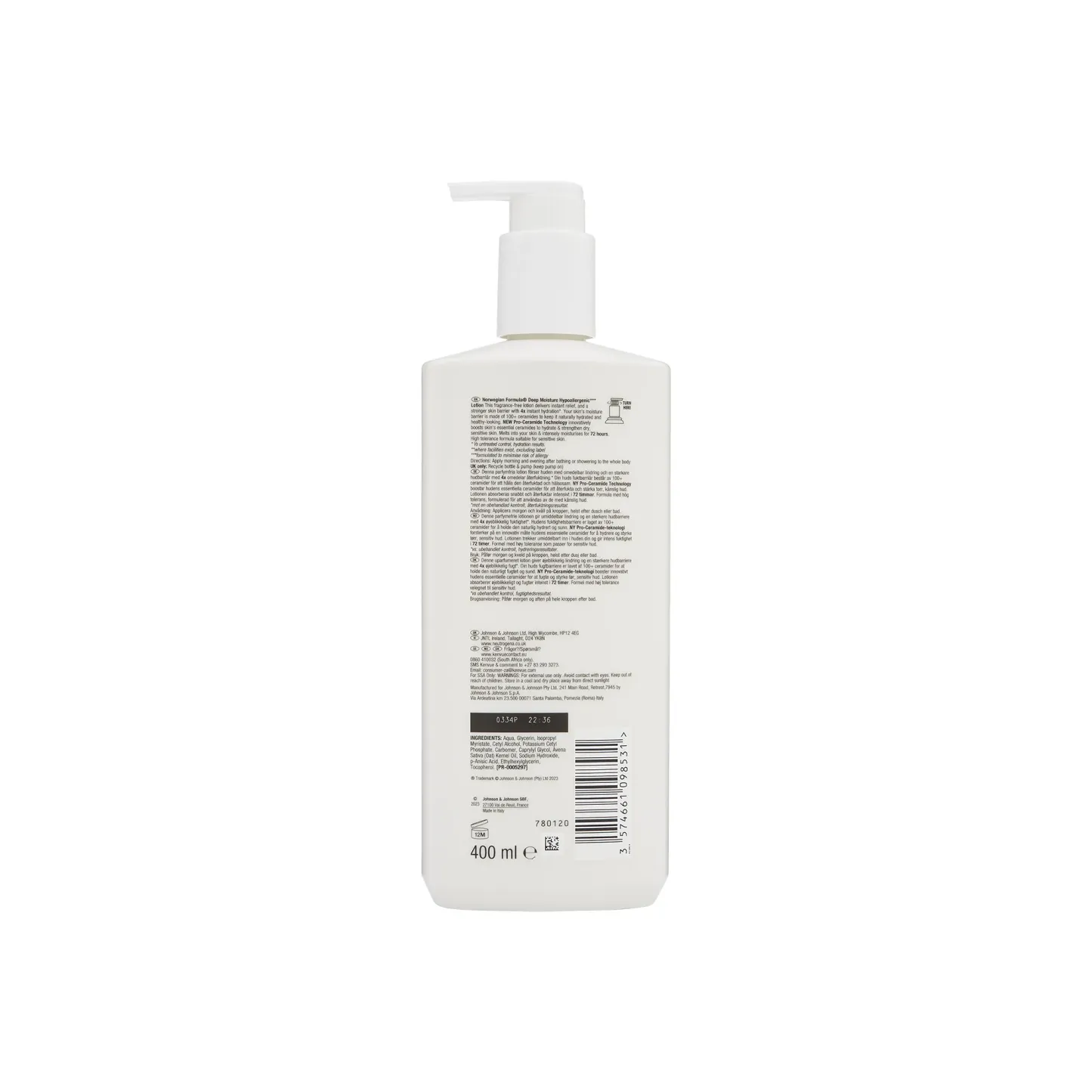 Neutrogena Norwegian Formula Deep Moisture Hypoallergenic Body Lotion 400ml