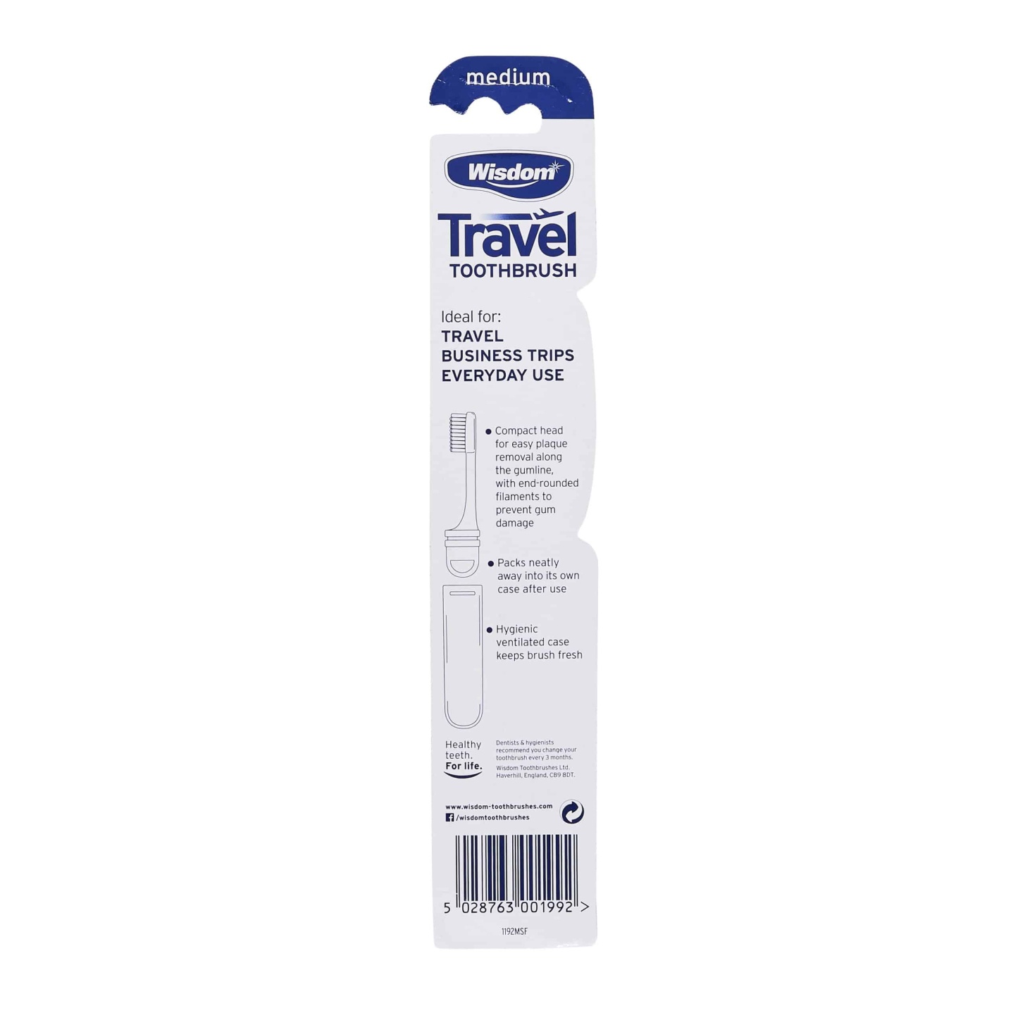 Wisdom Travel Medium Toothbrush