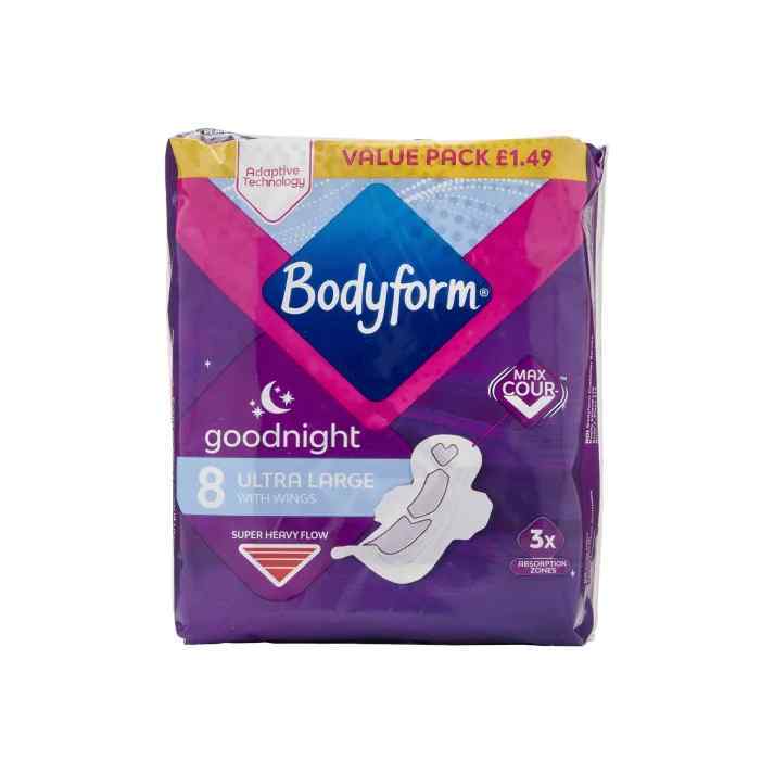 Bodyform Goodnight Ultra Large With Wings 8's