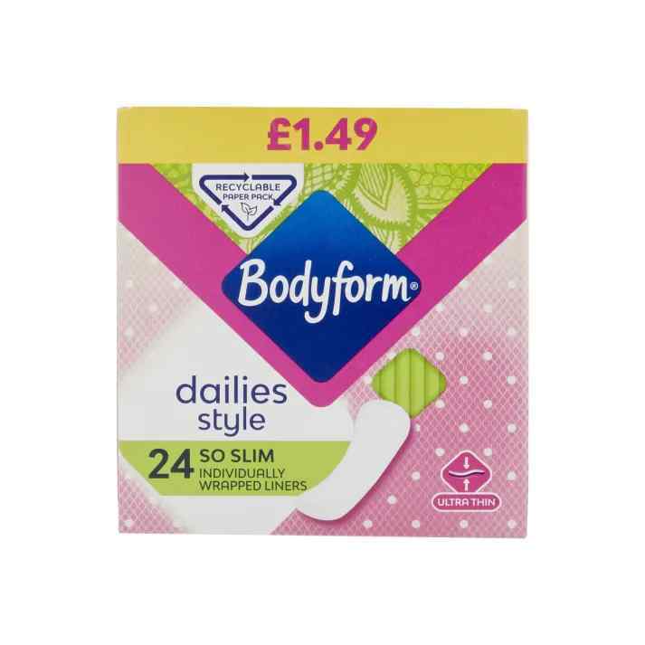 Bodyform Dailies Style So Slim Liners 24's