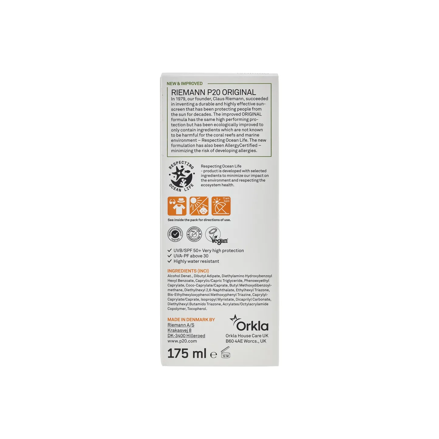 Riemann P20 Sun Spray Original SPF50+ 175 ml