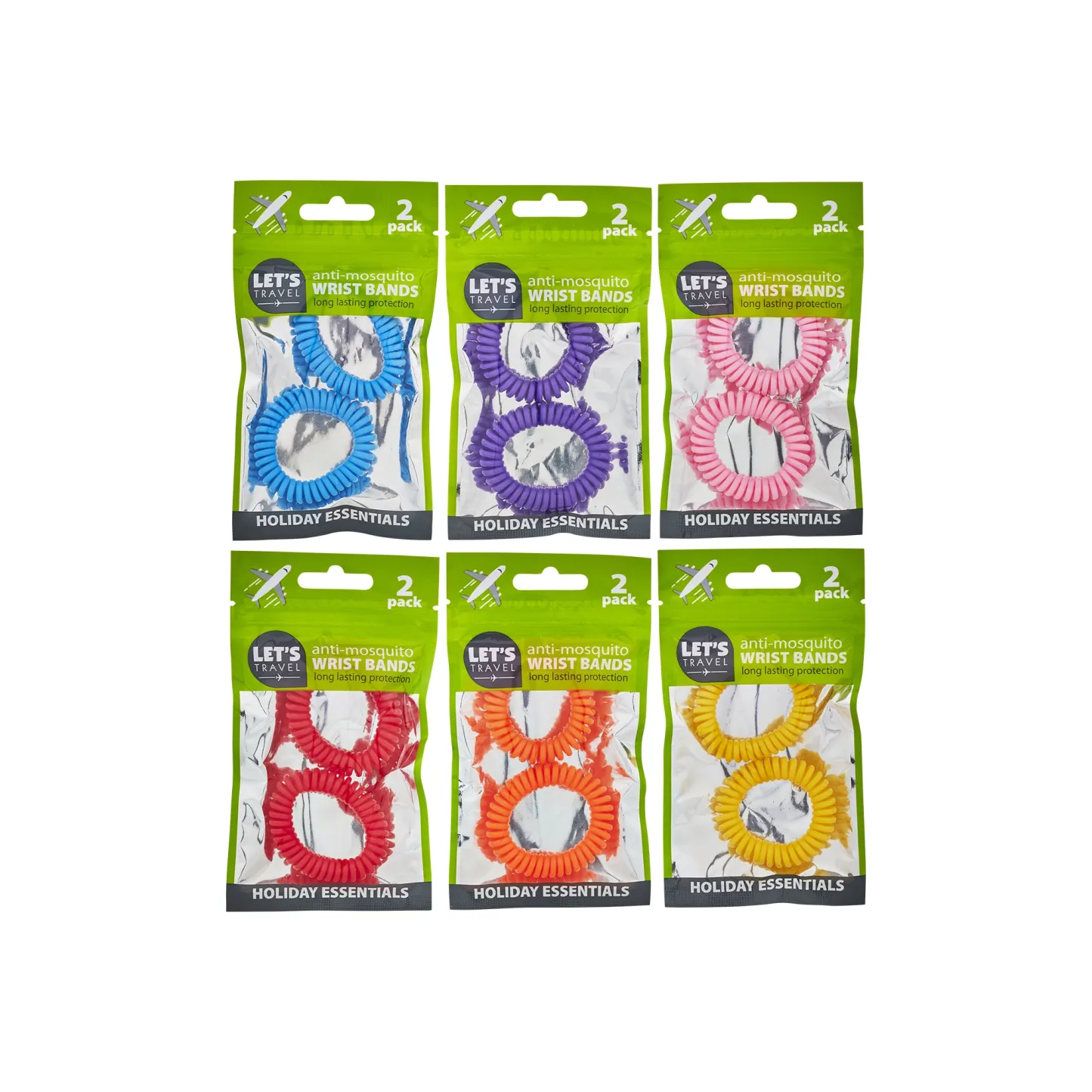 Let's Travel Anti-Mosquito Wrist Bands 2pk