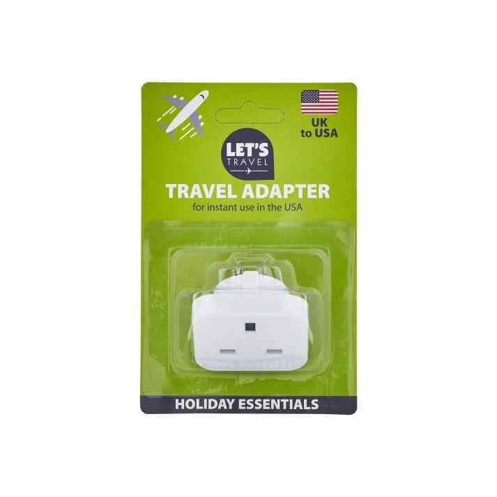 Let's Travel UK to USA Travel Adapter