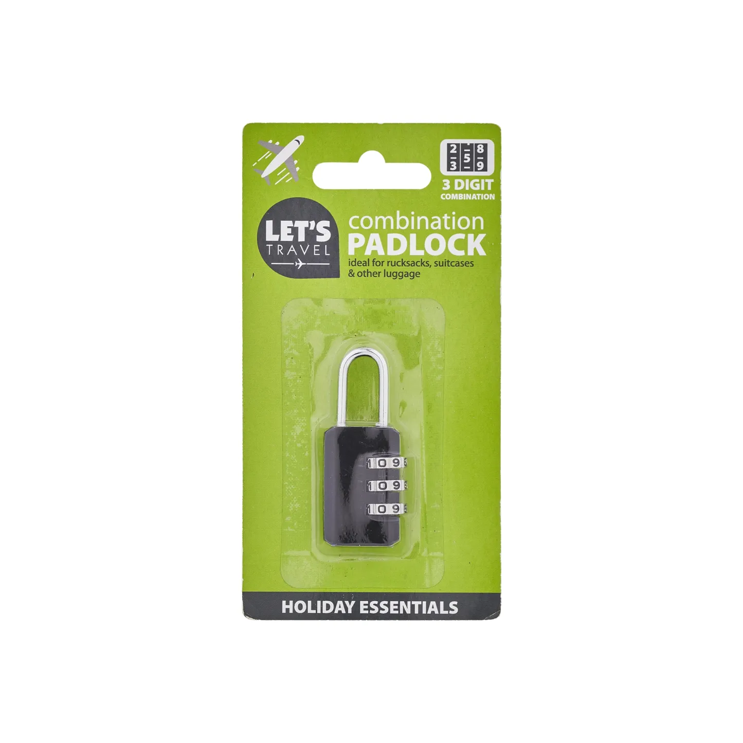 Let's Travel Combination Padlock