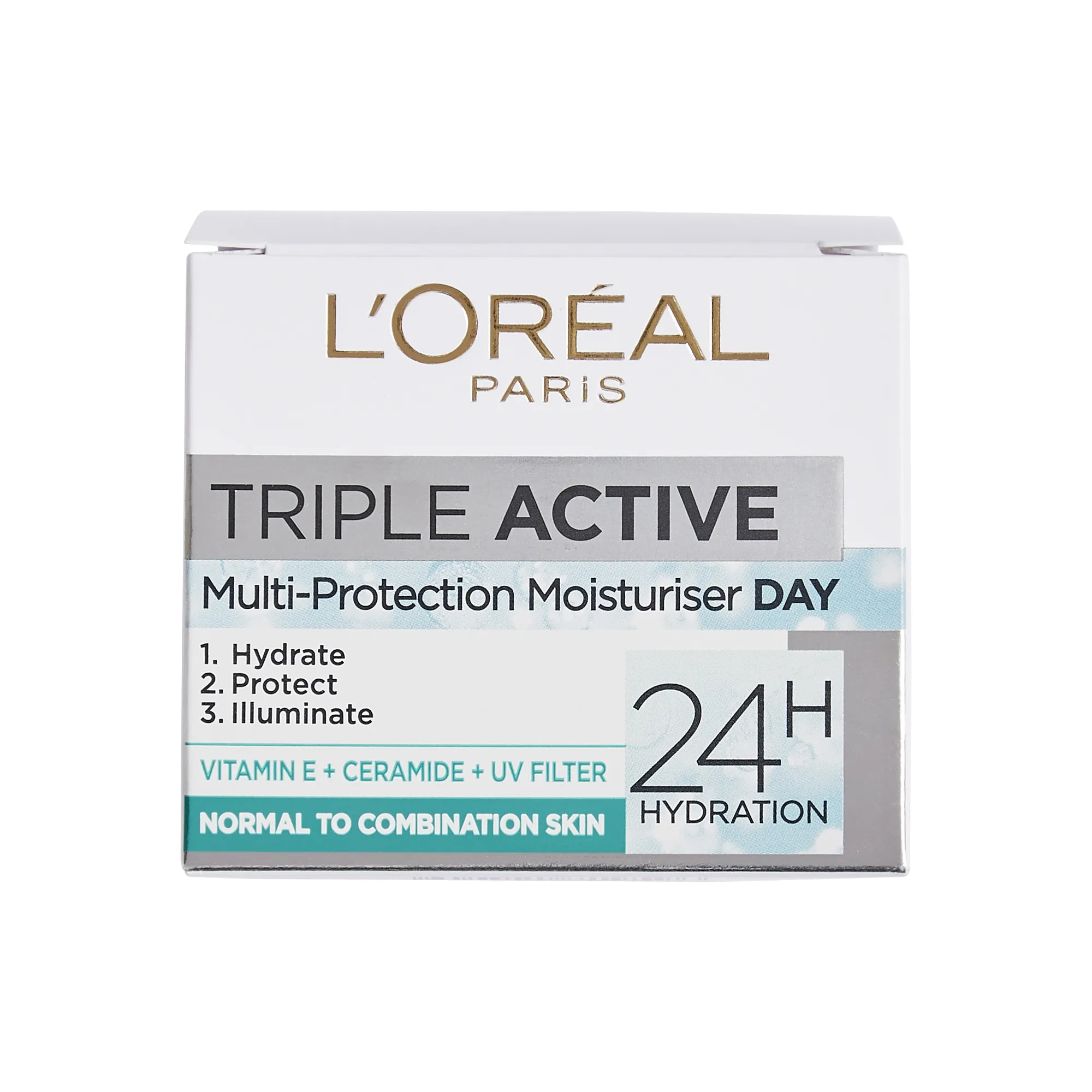 L'Oreal Paris Triple Active Day 24H Hydrating Moisturiser Normal to Combination Skin 50ml