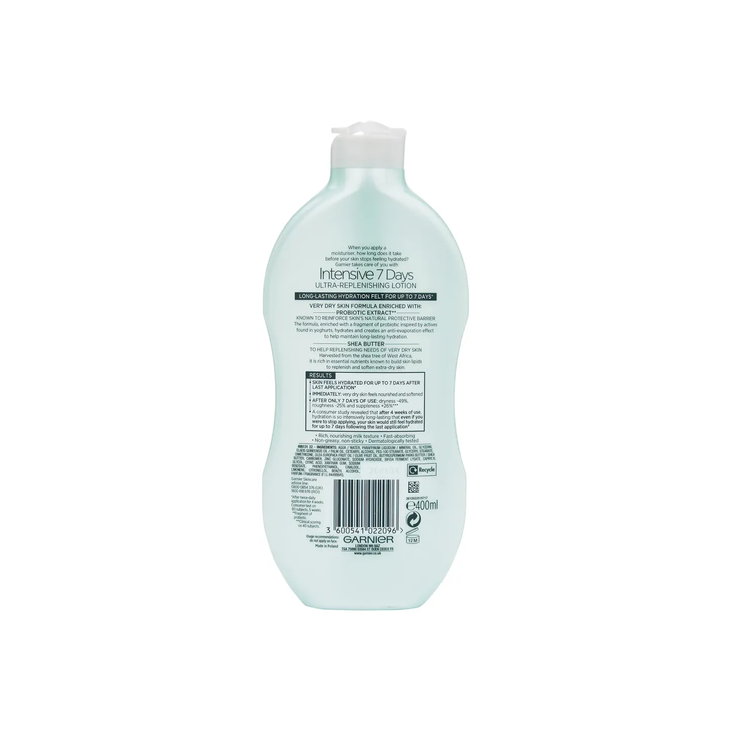 Garnier Intensive 7 Days Shea Butter & Probiotic Extract Body Lotion 400ml