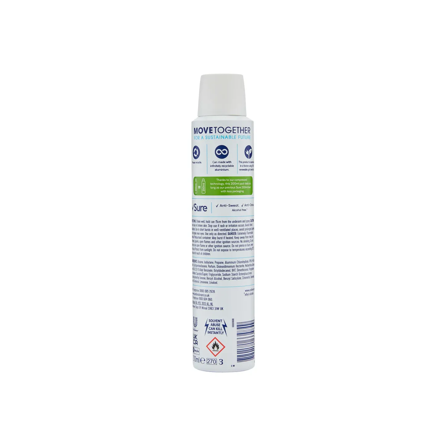 Sure Cotton Dry Antiperspirant 200ml