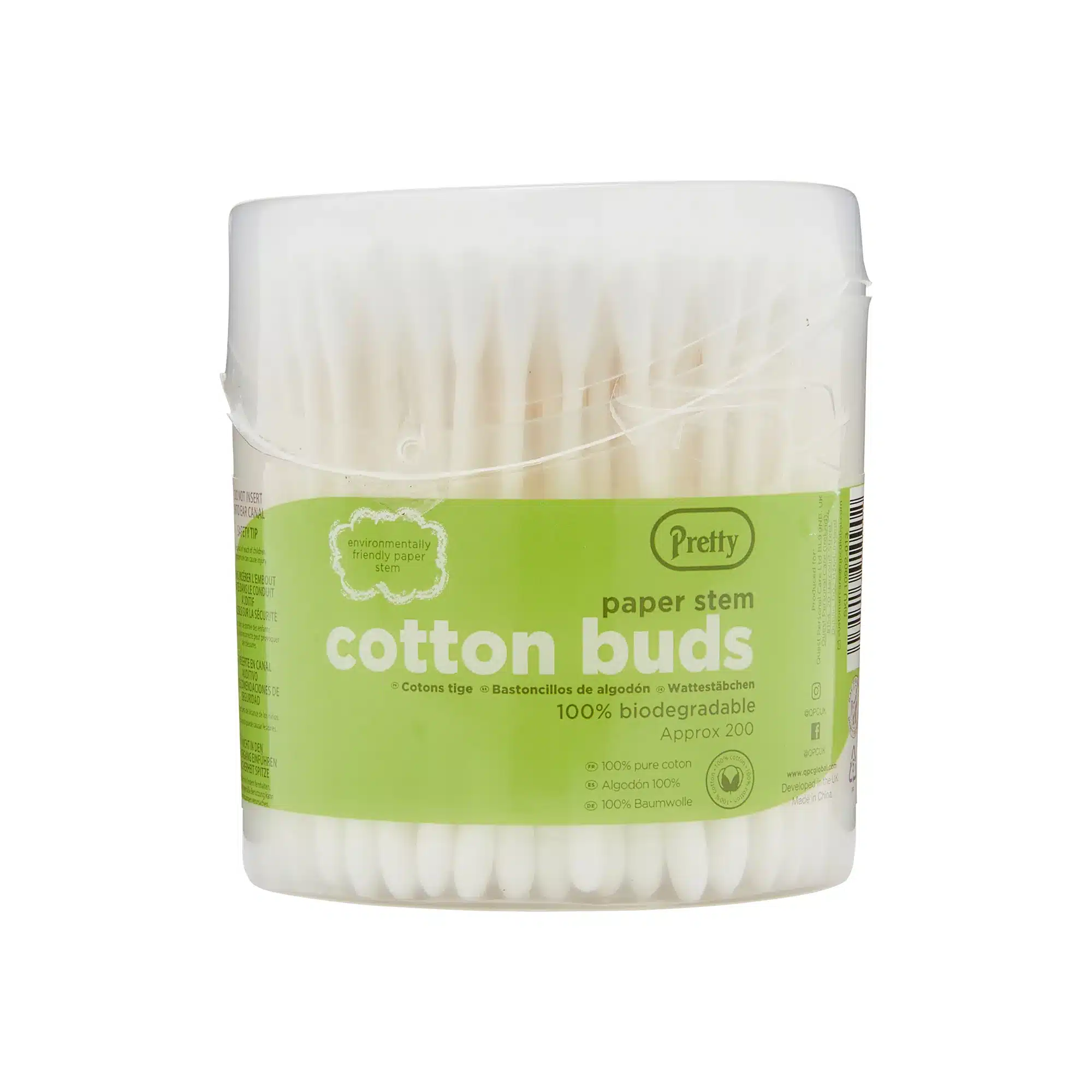 Pretty 200's Paper Stem Cotton Buds