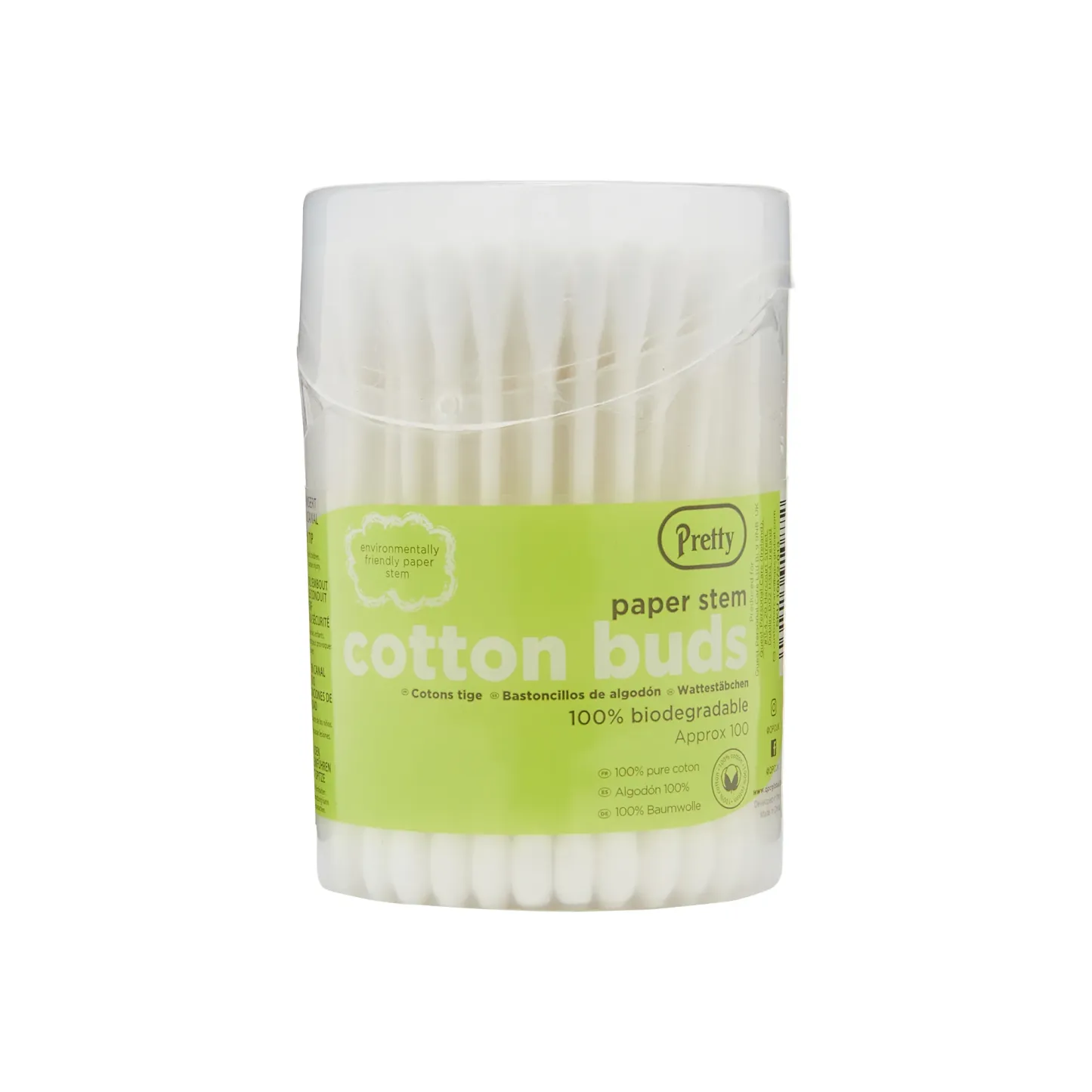 Pretty 100's Paper Stem Cotton Buds