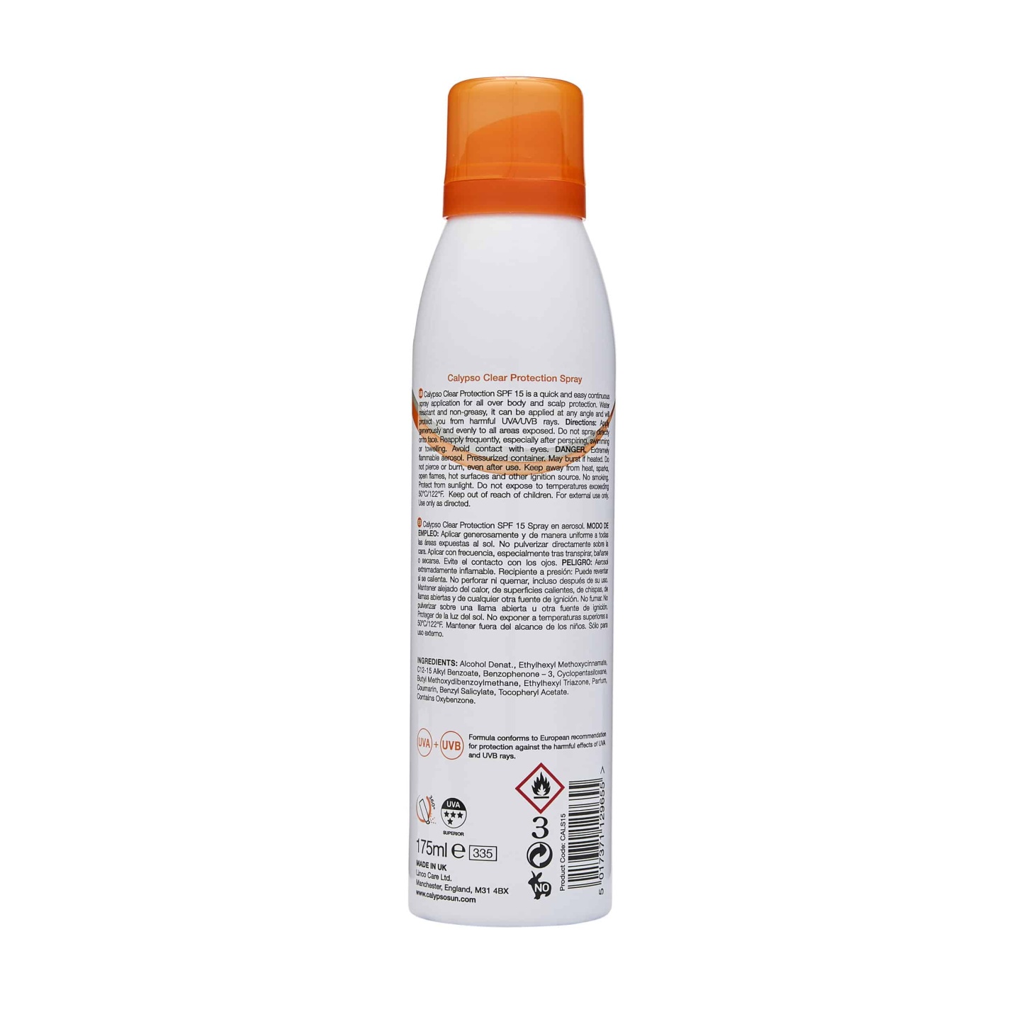 Calypso Clear Protection Spray SPF15 175ml