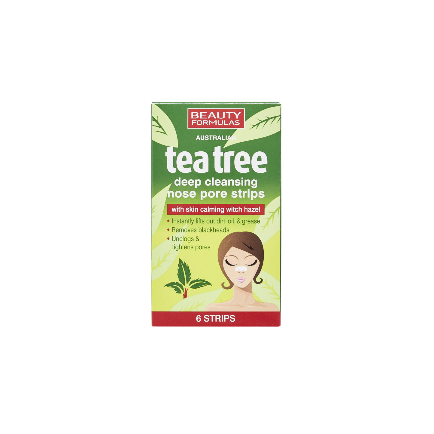 Beauty Formulas Tea Tree Nose Pore Strips 6's