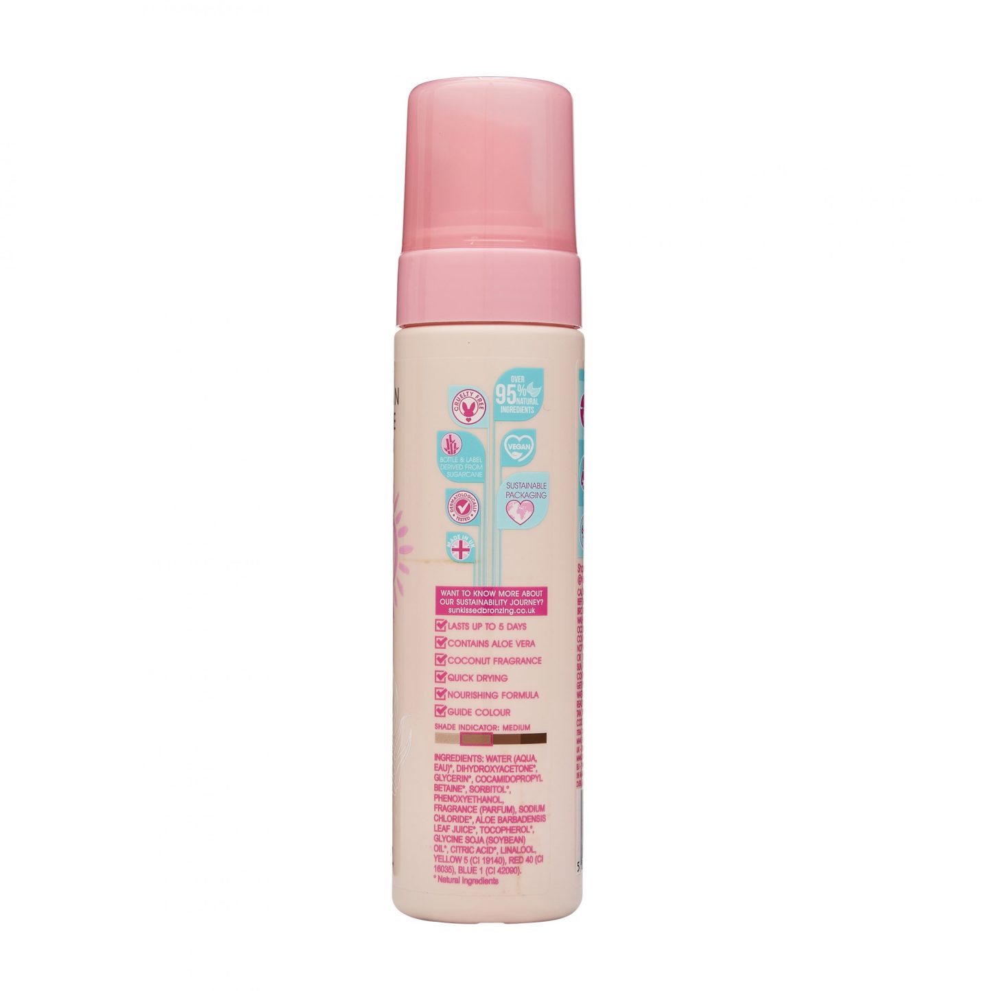 Sunkissed Self Tan Mousse Medium 200ml