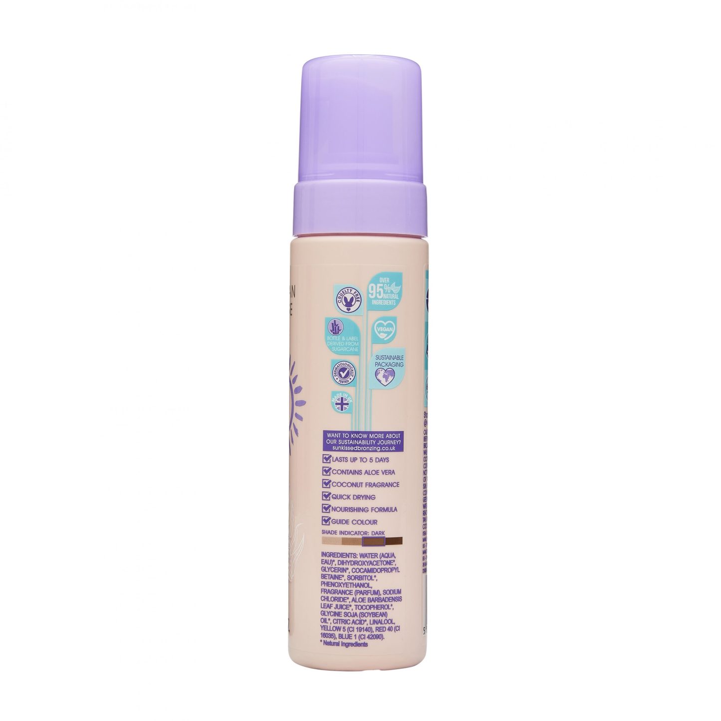 Sunkissed Self Tan Mousse Dark 200ml