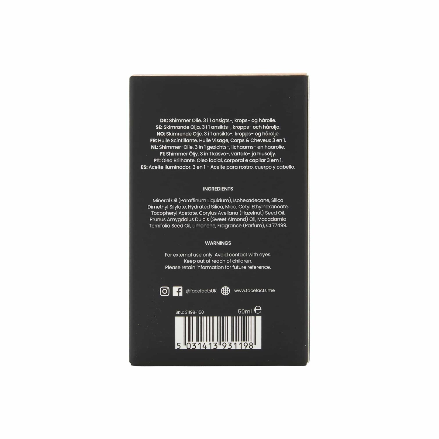 FaceFacts Shimmer Glow Oil 3in1 50ML