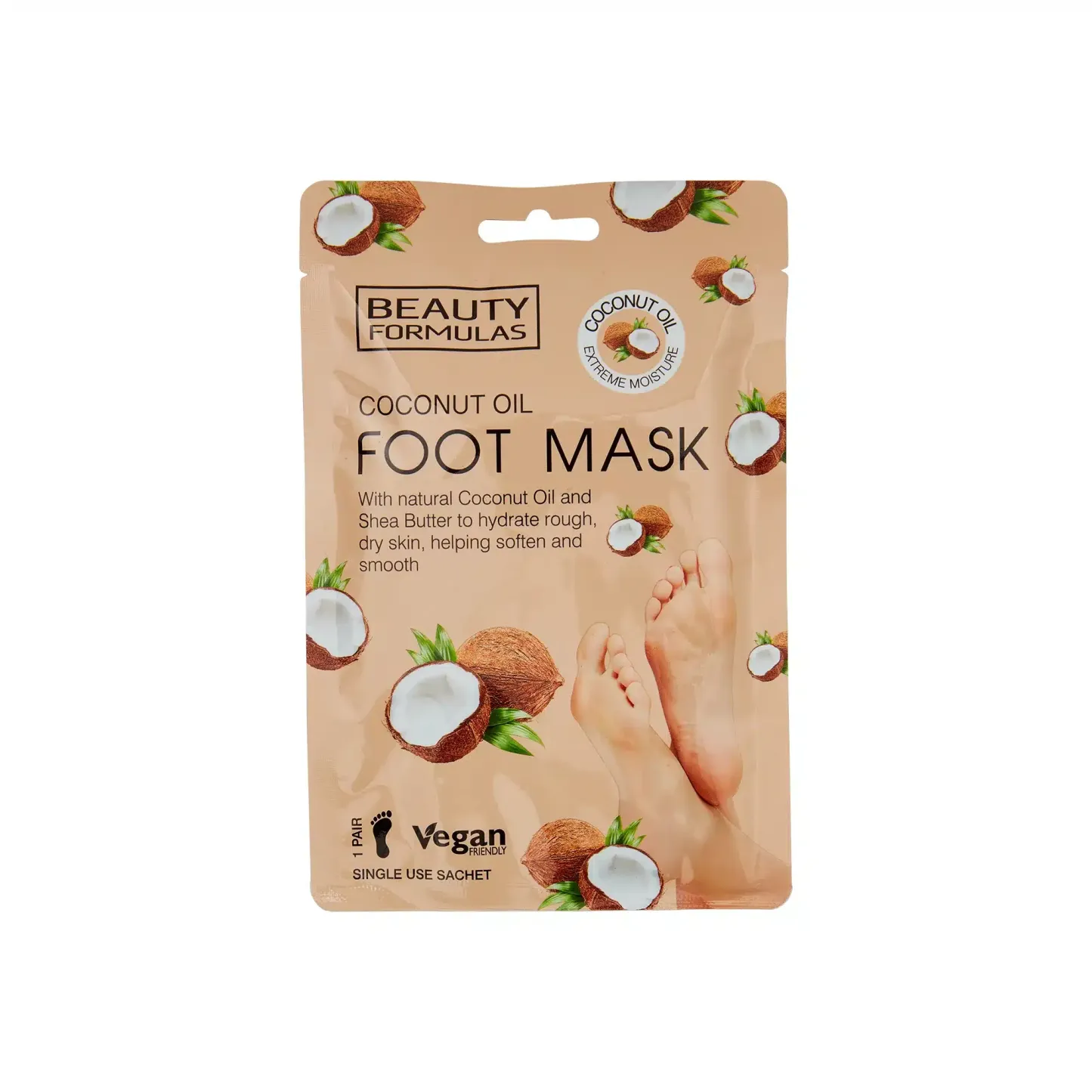 Beauty Formulas Coconut Oil Foot Mask