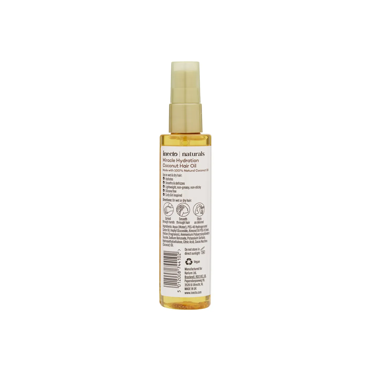 Inecto Naturals Miracle Hydration Hair Oil 100ml