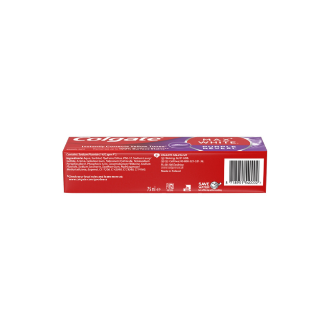Colgate Max White Purple Reveal Toothpaste 75ml