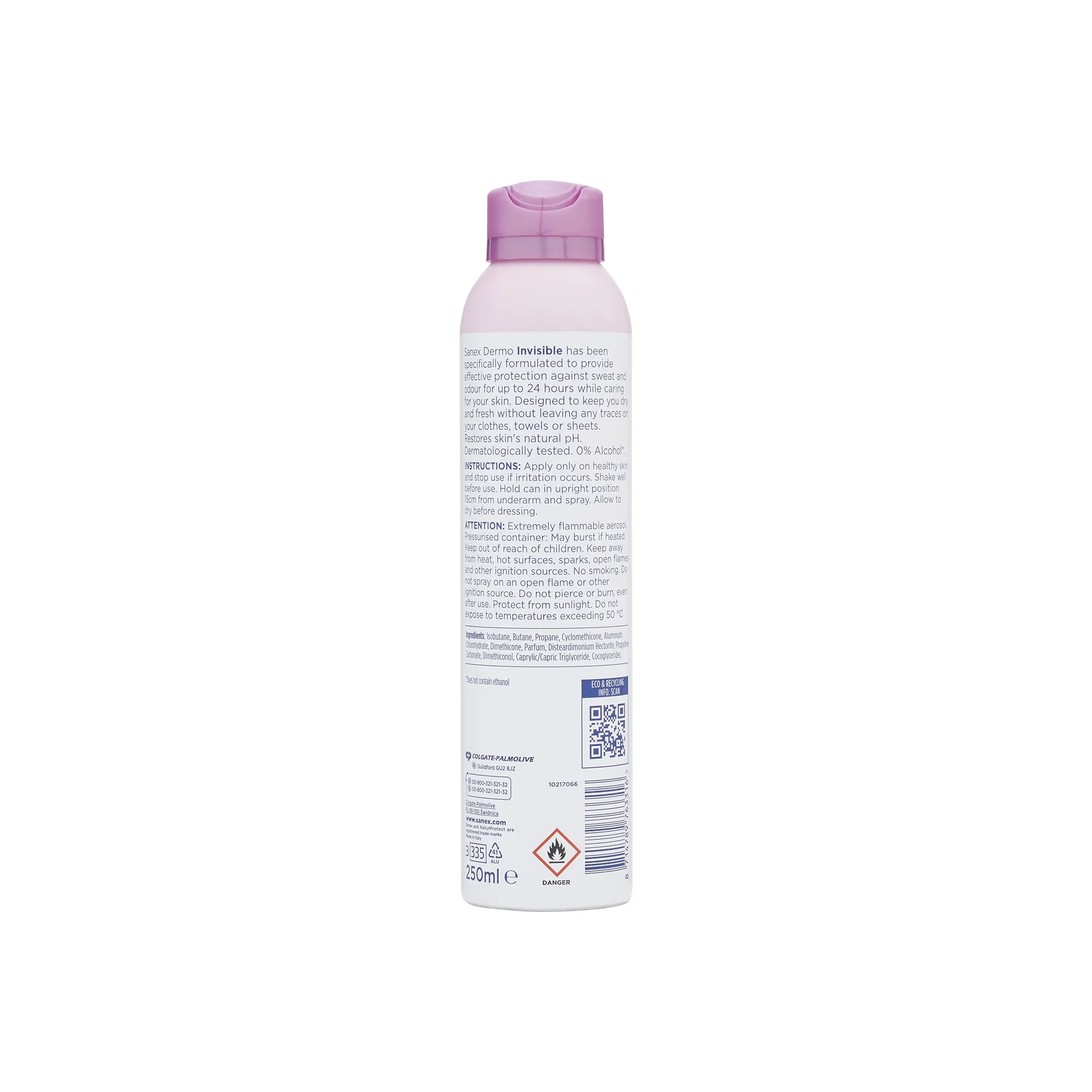 Sanex Dermo Invisible Anti Perspirant 250ml