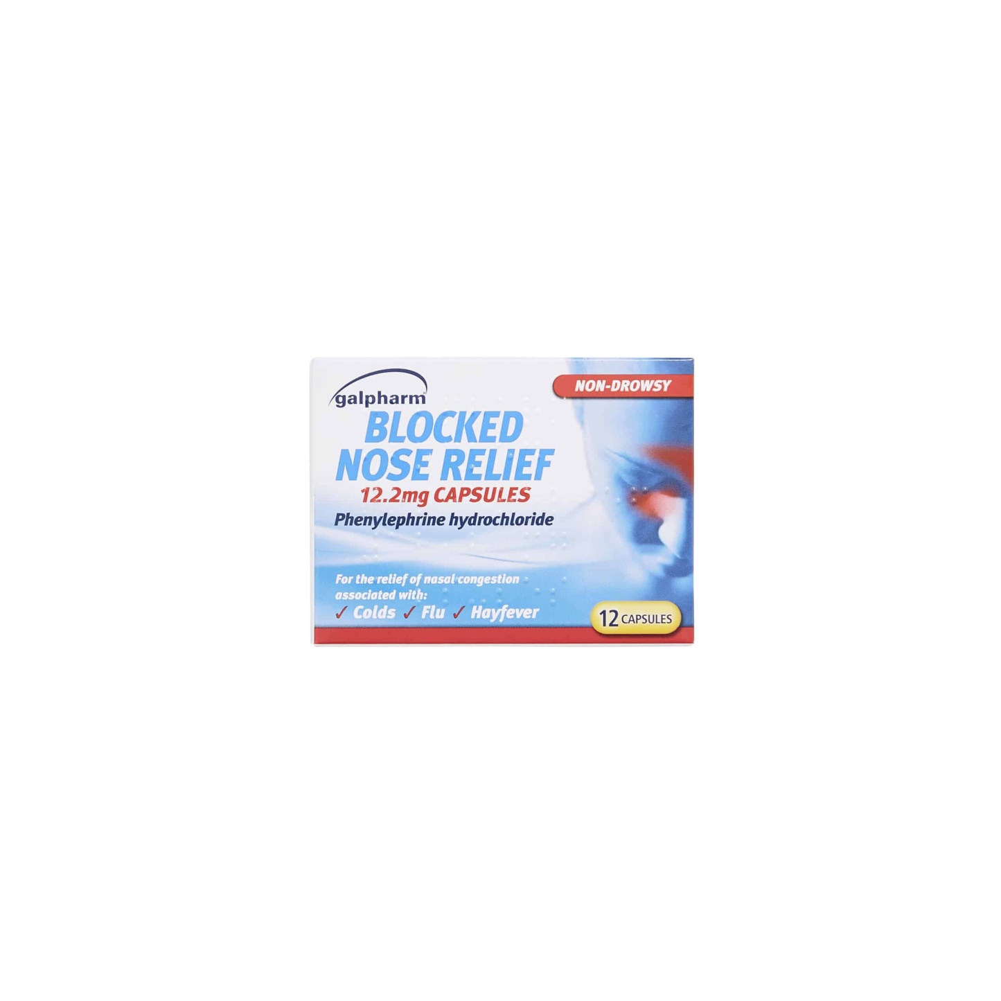 Galpharm Blocked Nose Relief 12.2mg Capsules 12's