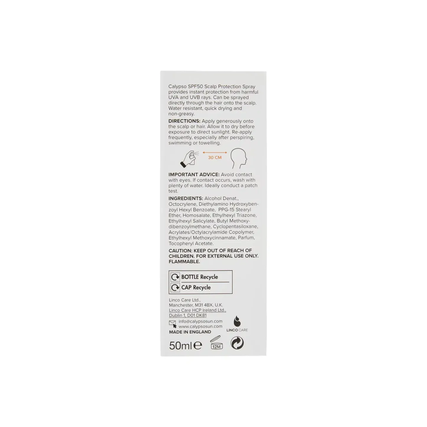 Calypso Scalp Proection Spray SPF50 50ml