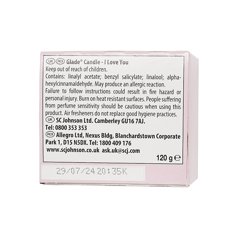 Glade Candle I Love You 120g
