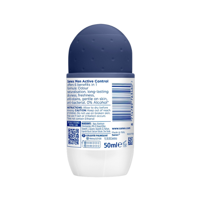 Sanex Men Active Control Anti-Perspirant Roll-On 50ml